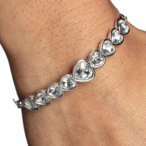 Lusty Luster White Heart Bracelet NWT